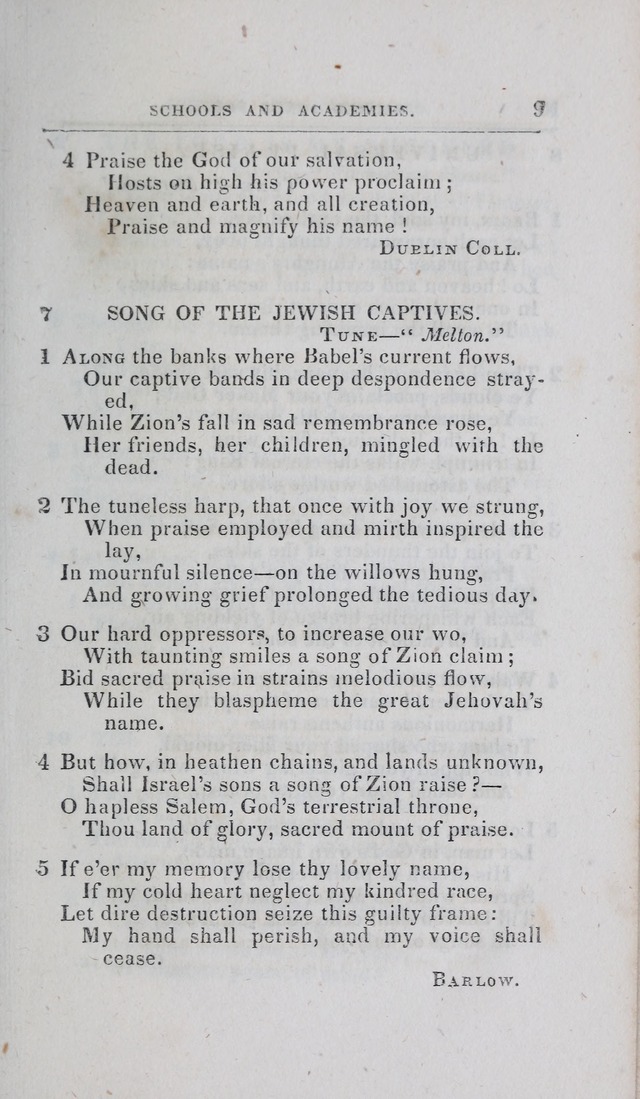 A Selection of Sacred Songs: for the use of schools and academies page 9