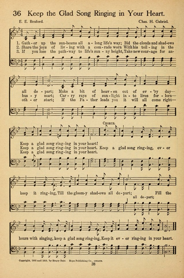 Sunday School Voices: a collection of sacred songs page 38