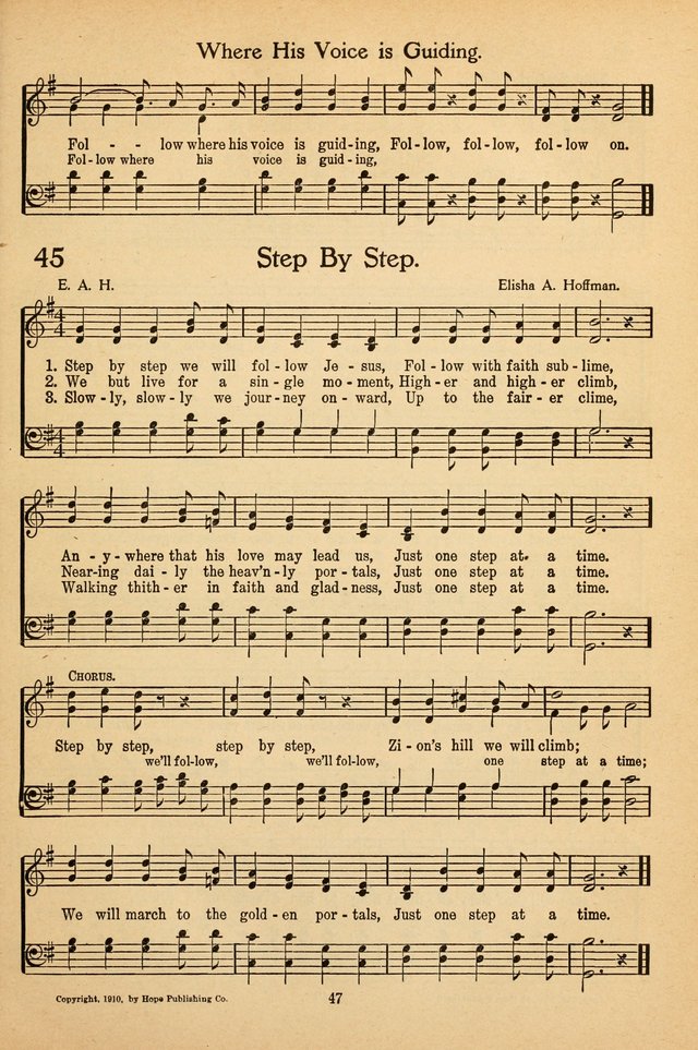 Sunday School Voices: a collection of sacred songs page 47