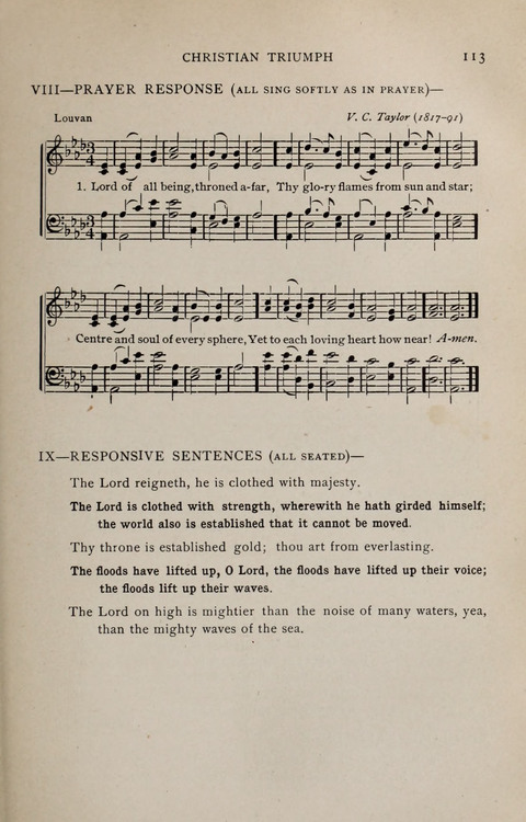 Scripture and Song in Worship: A service book for the Sunday School page 113