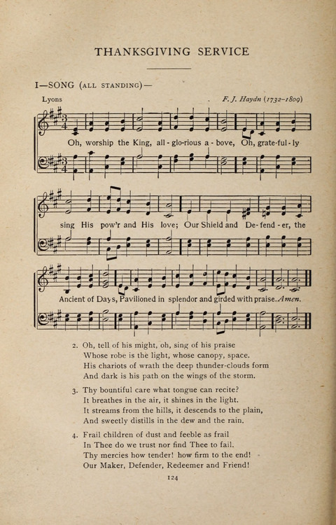 Scripture and Song in Worship: A service book for the Sunday School page 124