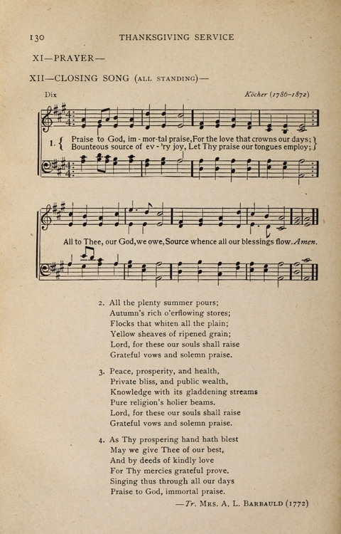 Scripture and Song in Worship: A service book for the Sunday School page 130