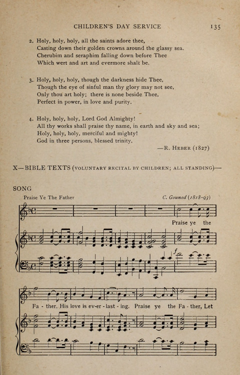 Scripture and Song in Worship: A service book for the Sunday School page 135