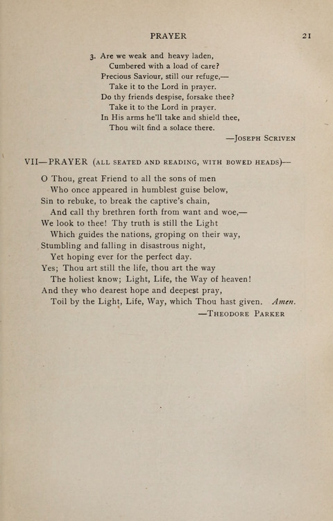 Scripture and Song in Worship: A service book for the Sunday School page 21