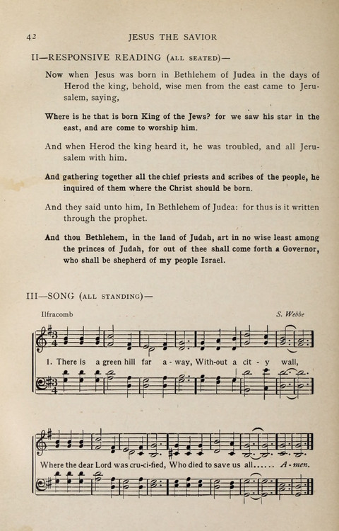 Scripture and Song in Worship: A service book for the Sunday School page 42