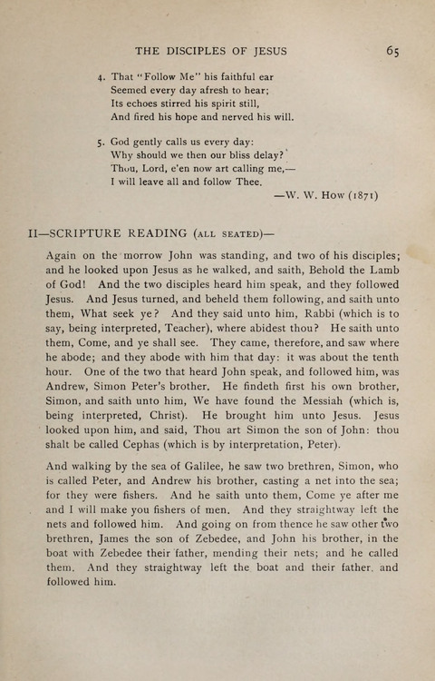 Scripture and Song in Worship: A service book for the Sunday School page 65