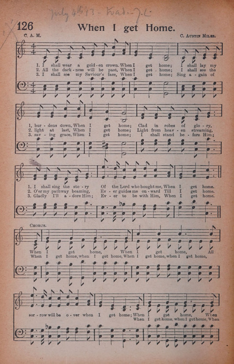 Songs of Triumph Nos. 1 and 2 Combined: 201 choice new hymns for choirs, solo singers, the home circle, etc. page 116