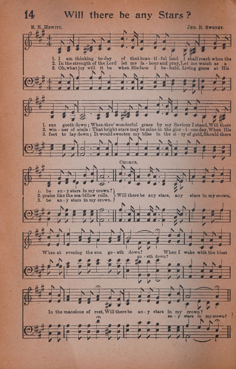 Songs of Triumph Nos. 1 and 2 Combined: 201 choice new hymns for choirs, solo singers, the home circle, etc. page 14