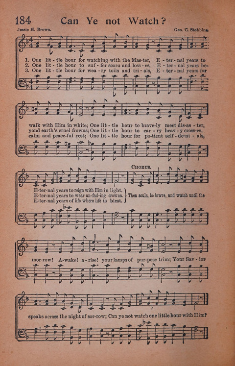 Songs of Triumph Nos. 1 and 2 Combined: 201 choice new hymns for choirs, solo singers, the home circle, etc. page 172