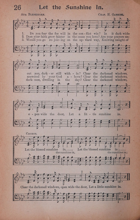 Songs of Triumph Nos. 1 and 2 Combined: 201 choice new hymns for choirs, solo singers, the home circle, etc. page 26