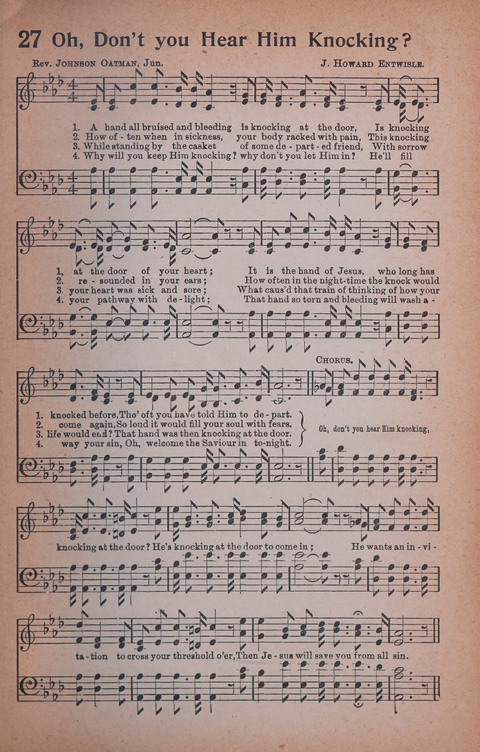 Songs of Triumph Nos. 1 and 2 Combined: 201 choice new hymns for choirs, solo singers, the home circle, etc. page 27