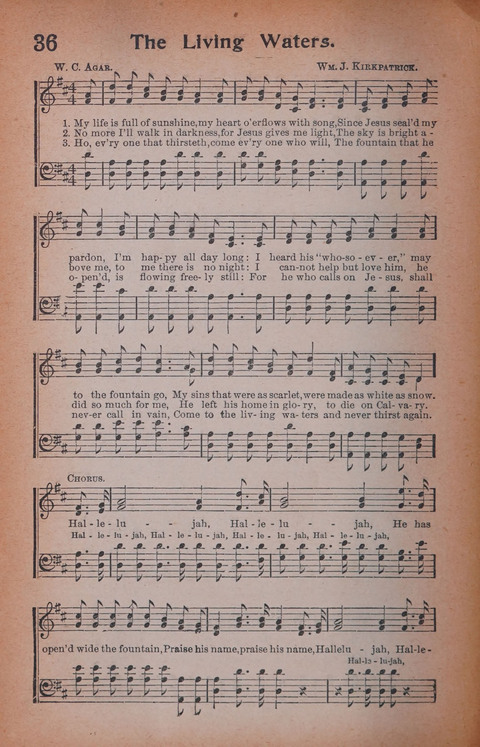 Songs of Triumph Nos. 1 and 2 Combined: 201 choice new hymns for choirs, solo singers, the home circle, etc. page 36