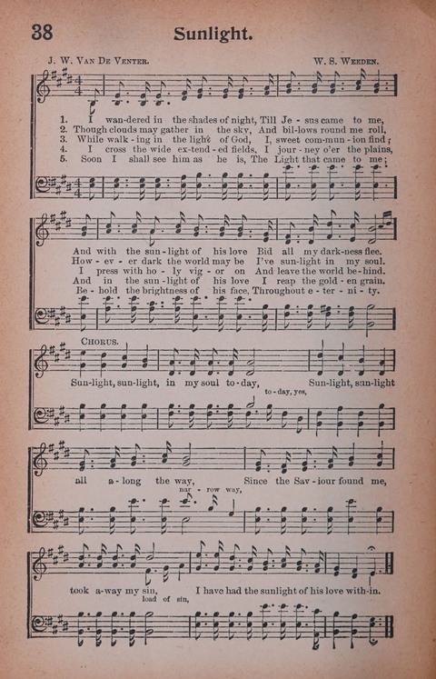 Songs of Triumph Nos. 1 and 2 Combined: 201 choice new hymns for choirs, solo singers, the home circle, etc. page 38