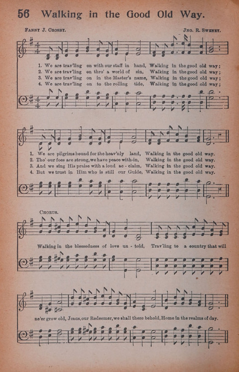 Songs of Triumph Nos. 1 and 2 Combined: 201 choice new hymns for choirs, solo singers, the home circle, etc. page 56