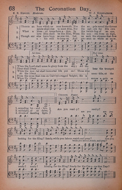 Songs of Triumph Nos. 1 and 2 Combined: 201 choice new hymns for choirs, solo singers, the home circle, etc. page 68