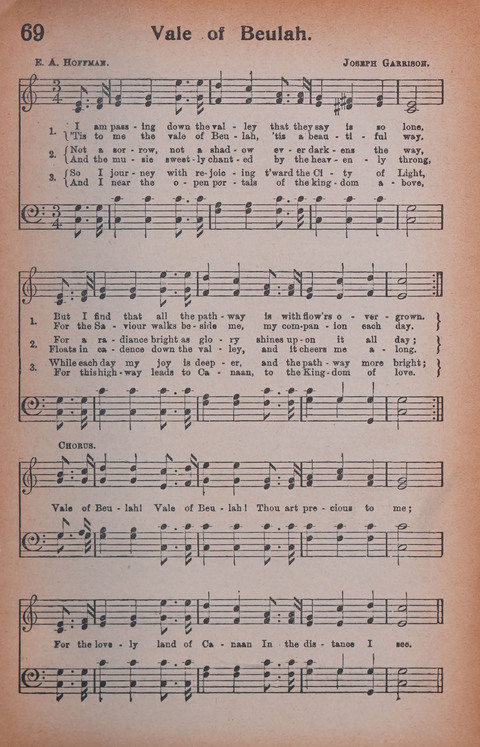 Songs of Triumph Nos. 1 and 2 Combined: 201 choice new hymns for choirs, solo singers, the home circle, etc. page 69