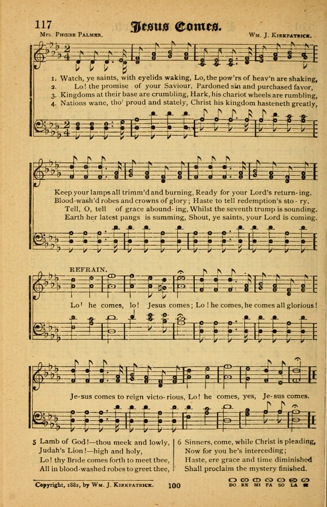 The Silver Trumpet: a collection of new and selected hymns; for use in public worship, revival services, prayer and social meetings, and Sunday schools page 100