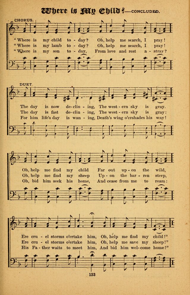 The Silver Trumpet: a collection of new and selected hymns; for use in public worship, revival services, prayer and social meetings, and Sunday schools page 133