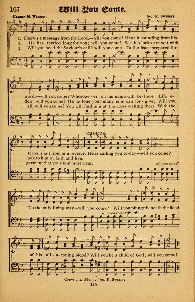 The Silver Trumpet: a collection of new and selected hymns; for use in public worship, revival services, prayer and social meetings, and Sunday schools page 135