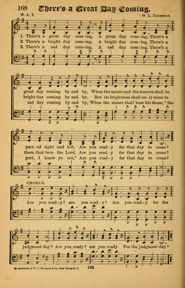 The Silver Trumpet: a collection of new and selected hymns; for use in public worship, revival services, prayer and social meetings, and Sunday schools page 136