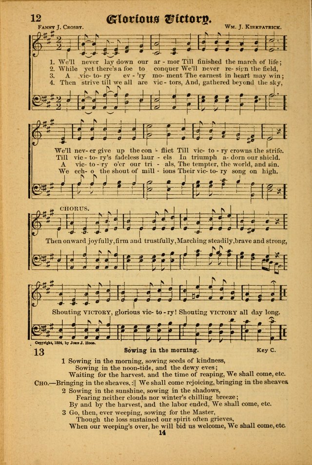 The Silver Trumpet: a collection of new and selected hymns; for use in public worship, revival services, prayer and social meetings, and Sunday schools page 14