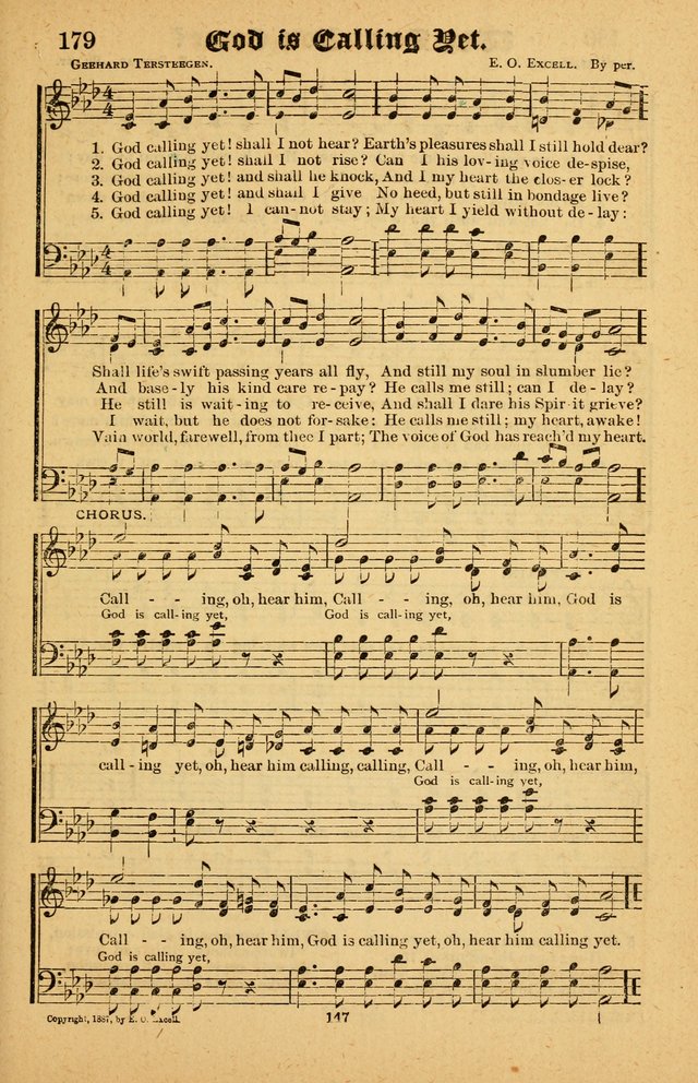 The Silver Trumpet: a collection of new and selected hymns; for use in public worship, revival services, prayer and social meetings, and Sunday schools page 147