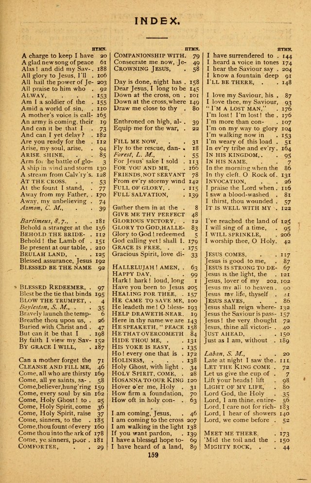 The Silver Trumpet: a collection of new and selected hymns; for use in public worship, revival services, prayer and social meetings, and Sunday schools page 159