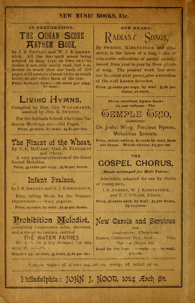 The Silver Trumpet: a collection of new and selected hymns; for use in public worship, revival services, prayer and social meetings, and Sunday schools page 164