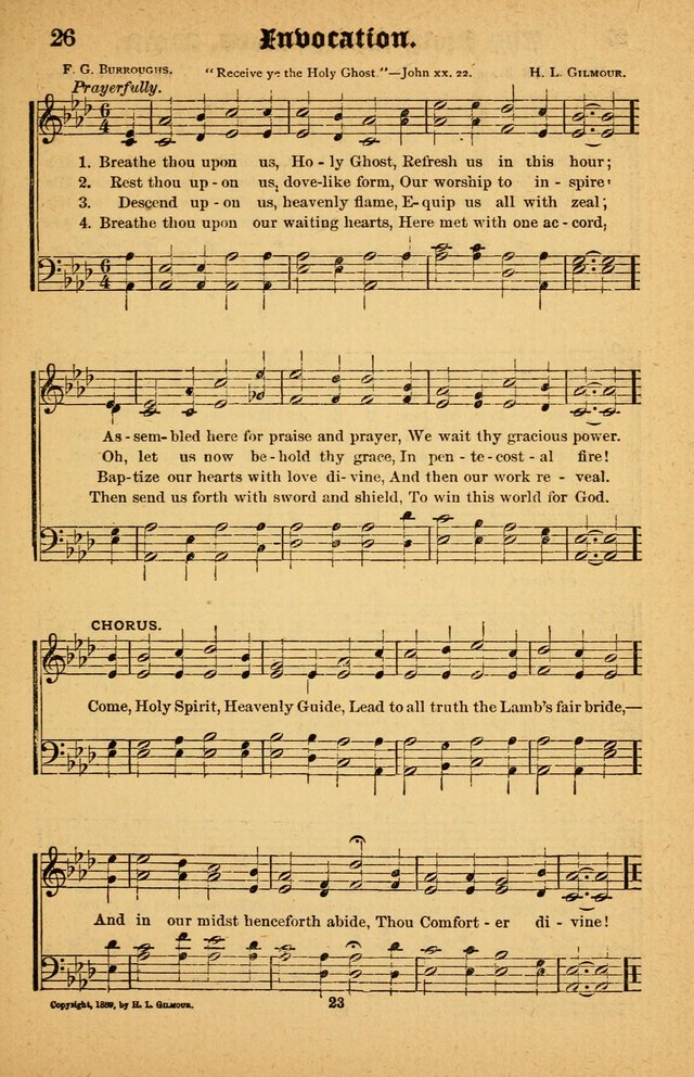 The Silver Trumpet: a collection of new and selected hymns; for use in public worship, revival services, prayer and social meetings, and Sunday schools page 23