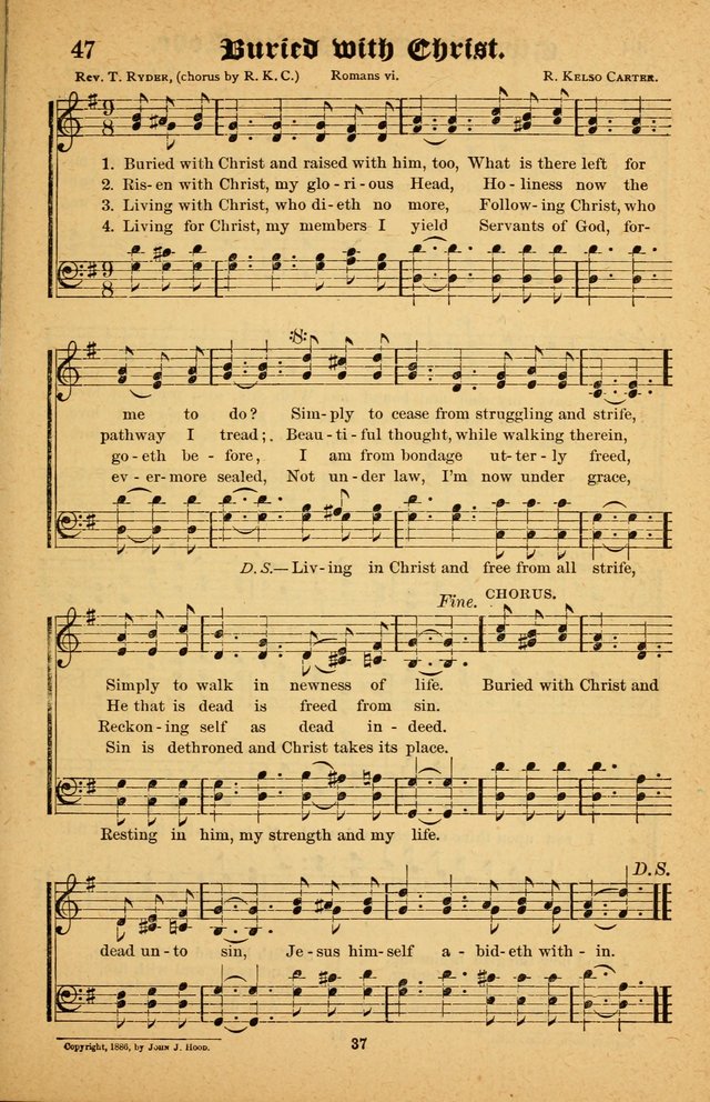 The Silver Trumpet: a collection of new and selected hymns; for use in public worship, revival services, prayer and social meetings, and Sunday schools page 37