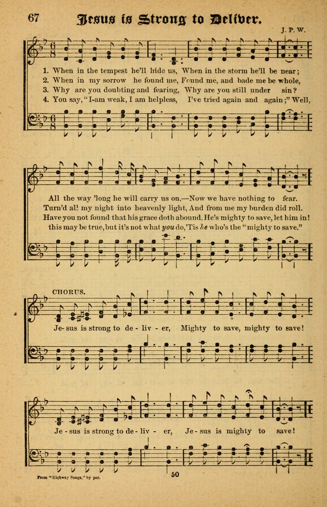 The Silver Trumpet: a collection of new and selected hymns; for use in public worship, revival services, prayer and social meetings, and Sunday schools page 50