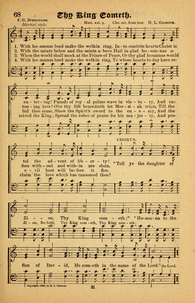 The Silver Trumpet: a collection of new and selected hymns; for use in public worship, revival services, prayer and social meetings, and Sunday schools page 51