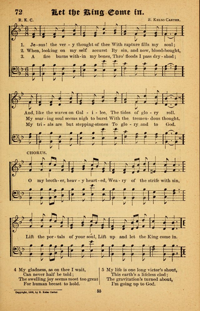 The Silver Trumpet: a collection of new and selected hymns; for use in public worship, revival services, prayer and social meetings, and Sunday schools page 55