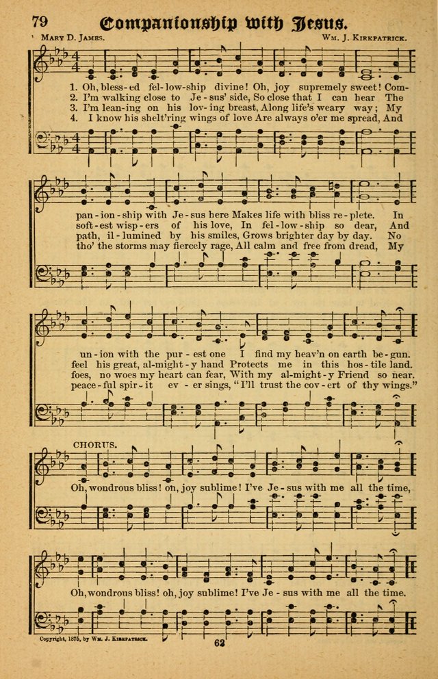 The Silver Trumpet: a collection of new and selected hymns; for use in public worship, revival services, prayer and social meetings, and Sunday schools page 62