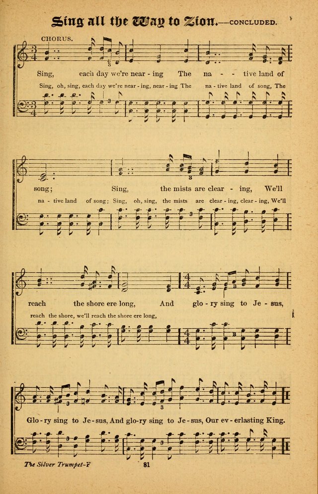 The Silver Trumpet: a collection of new and selected hymns; for use in public worship, revival services, prayer and social meetings, and Sunday schools page 81