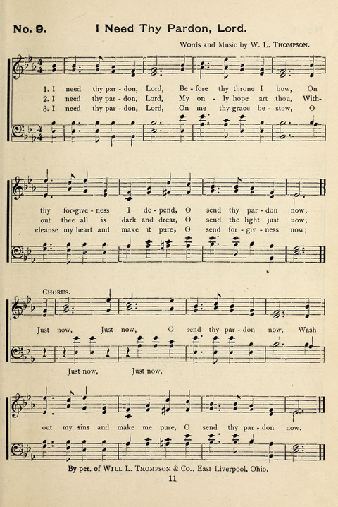 Silver Tones: a new temperance and prohibition song book, containing the most popular songs sung by The Silver Lake Quartette page 11