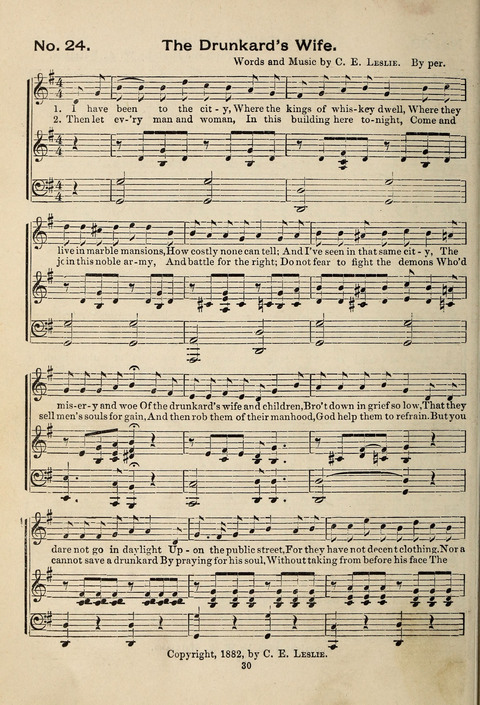 Silver Tones: a new temperance and prohibition song book, containing the most popular songs sung by The Silver Lake Quartette page 30