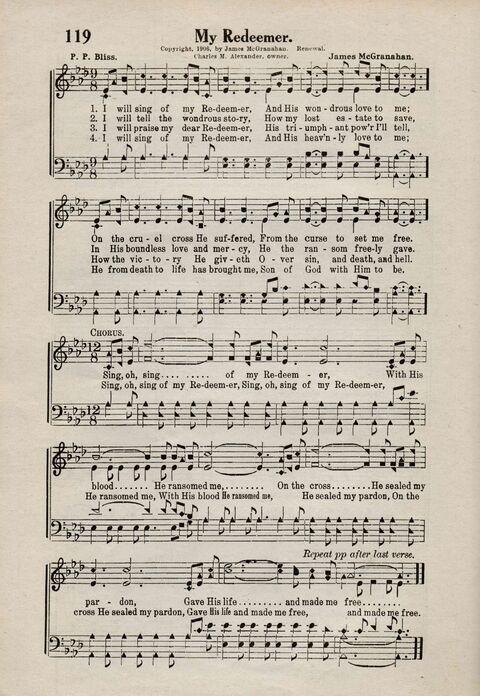 Sweeter Than All Songs: containing many new songs, a number of the popular songs of to-day, with many familiar hymns; for all occasions of Christian work and worship  page 108