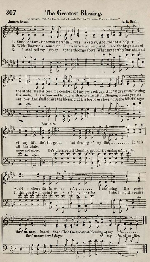 Sweeter Than All Songs: containing many new songs, a number of the popular songs of to-day, with many familiar hymns; for all occasions of Christian work and worship  page 285