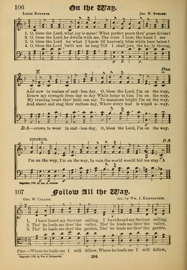 Sacred Trio: comprising Redemption Songs, Showers of Blessing, the Joyful Sound page 102