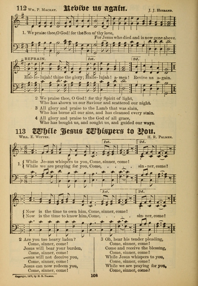 Sacred Trio: comprising Redemption Songs, Showers of Blessing, the Joyful Sound page 106