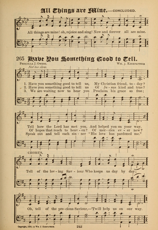 Sacred Trio: comprising Redemption Songs, Showers of Blessing, the Joyful Sound page 239