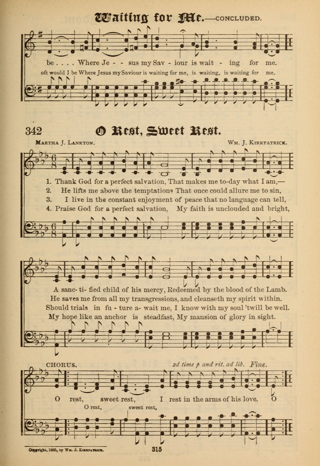 Sacred Trio: comprising Redemption Songs, Showers of Blessing, the Joyful Sound page 311