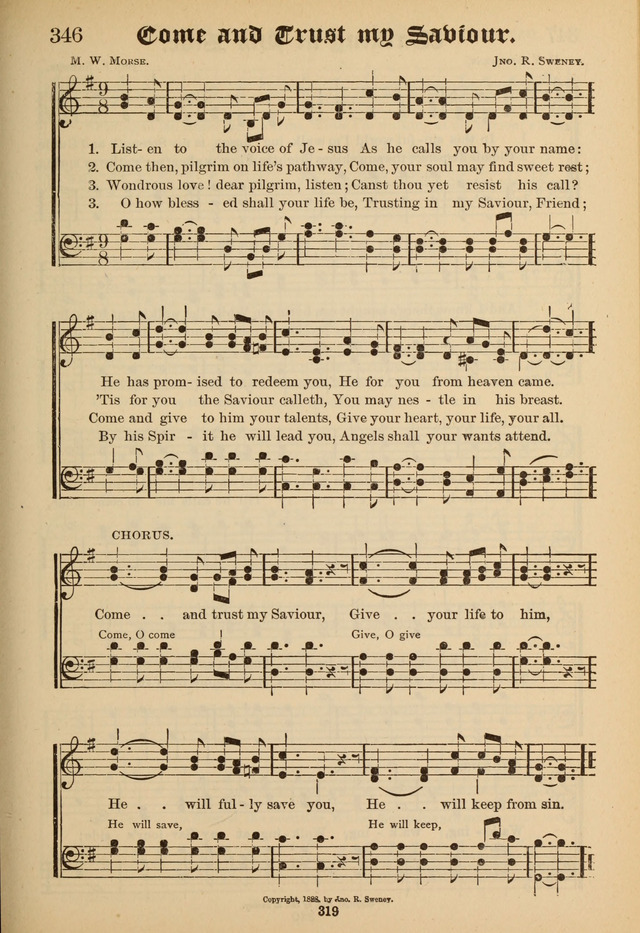 Sacred Trio: comprising Redemption Songs, Showers of Blessing, the Joyful Sound page 315