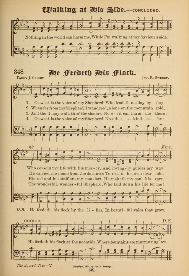 Sacred Trio: comprising Redemption Songs, Showers of Blessing, the Joyful Sound page 317