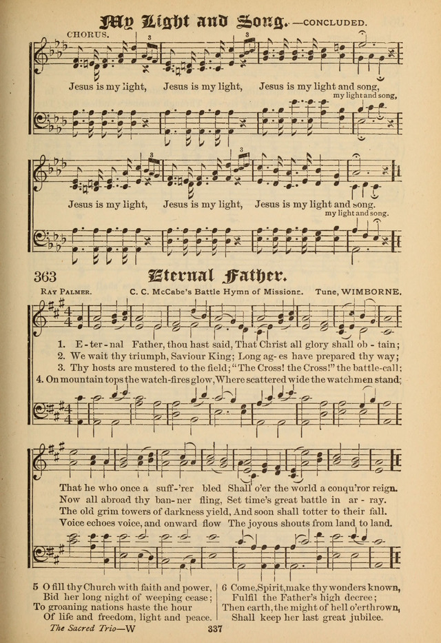 Sacred Trio: comprising Redemption Songs, Showers of Blessing, the Joyful Sound page 333