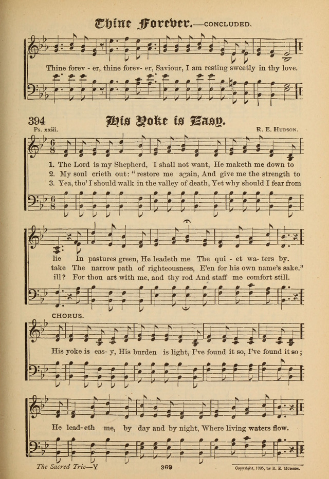 Sacred Trio: comprising Redemption Songs, Showers of Blessing, the Joyful Sound page 365