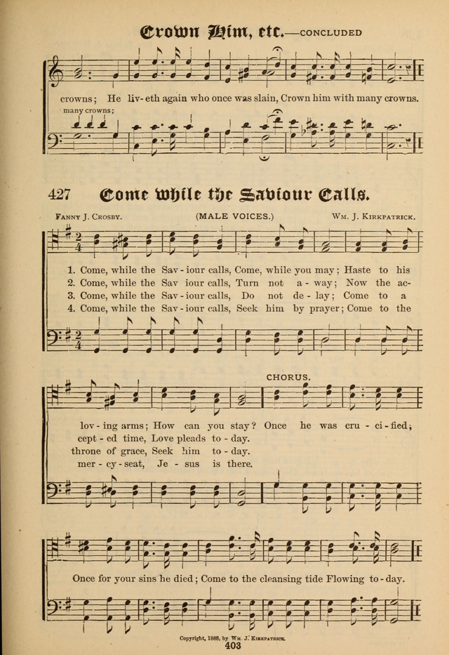 Sacred Trio: comprising Redemption Songs, Showers of Blessing, the Joyful Sound page 399