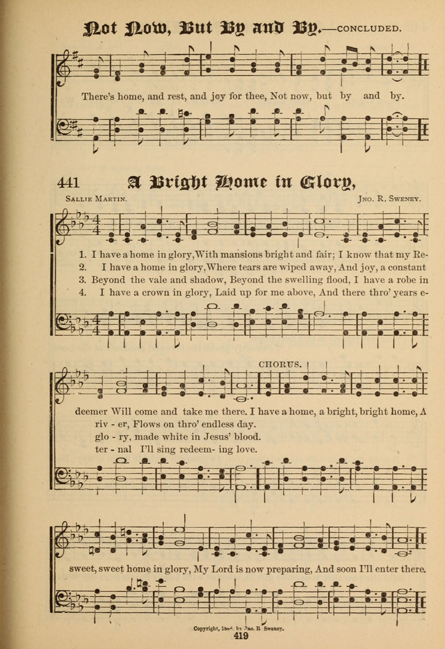 Sacred Trio: comprising Redemption Songs, Showers of Blessing, the Joyful Sound page 415