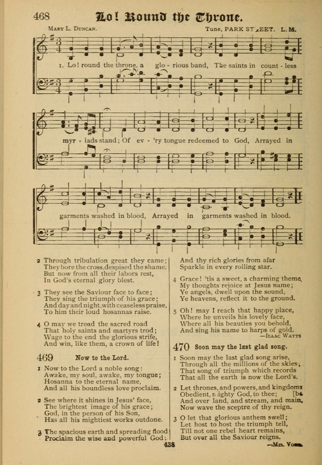 Sacred Trio: comprising Redemption Songs, Showers of Blessing, the Joyful Sound page 434